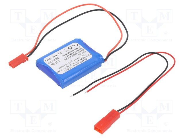 Re-battery: Li-Po; 7.4V; 400mAh; cables,JST SYR-02T socket