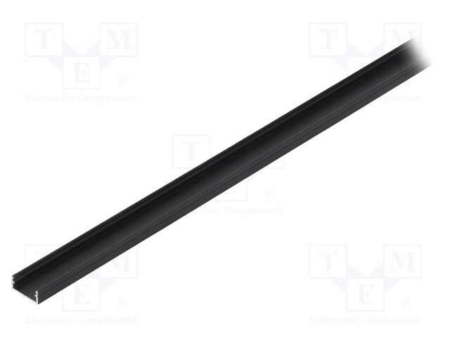 Profiles for LED modules; surface; black; L: 2m; aluminium