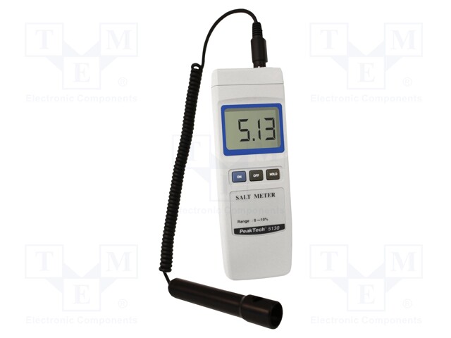 Meter: salt water; LCD (1999); 0÷10%; 270g; 200x68x30mm