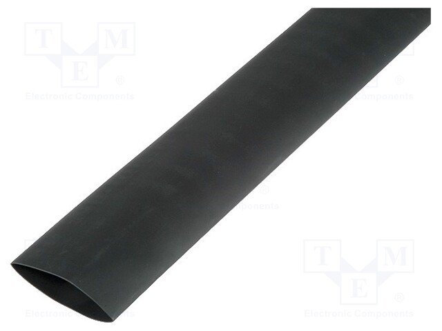 Heat shrink sleeve; 2: 1; 101.6mm; L: 1m; black; Wall thick: 1.4mm