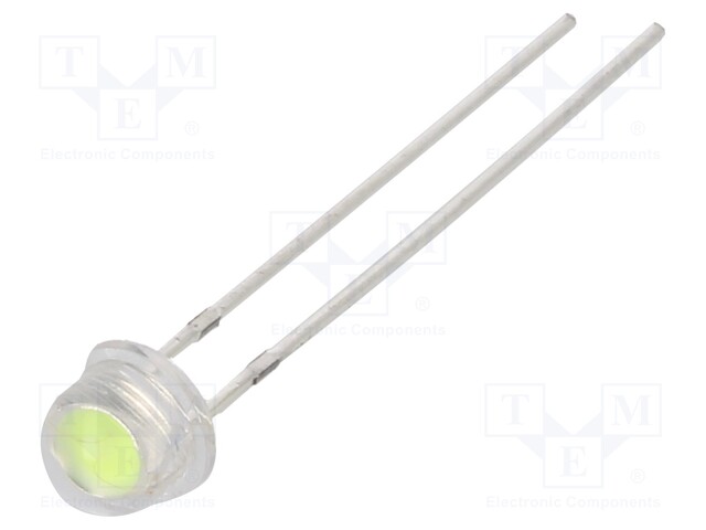 LED; 5mm; green; 72000÷85000mcd; 8°; 30mA; 2.8÷3.4V; Front: convex