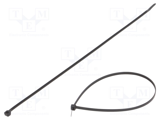 Cable tie; L: 370mm; W: 4.8mm; polyamide; 333N; black; Ømax: 102mm