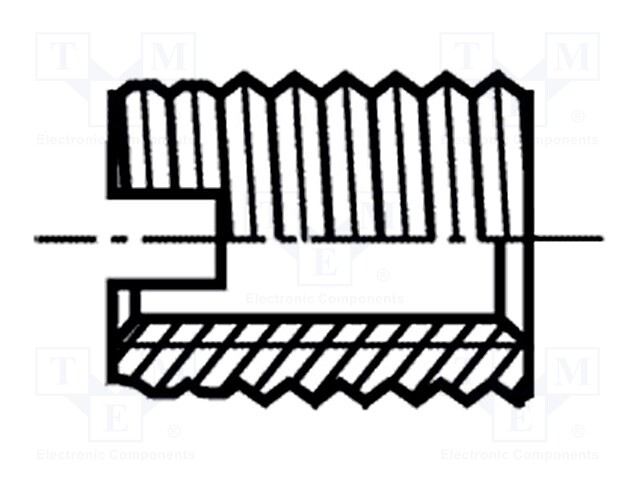 Threaded insert; A1 stainless steel; M10; BN: 2708; L: 18mm