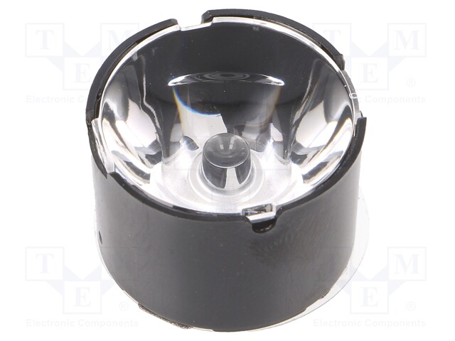 LED lens; round; Mat: PMMA plexiglass; transparent; 6÷12°; Ø: 22mm