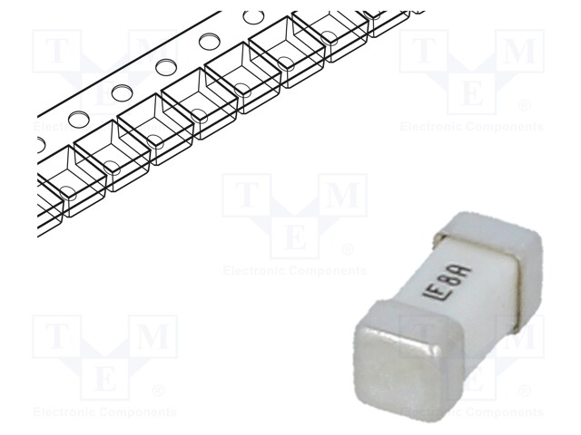 Fuse: fuse; ultra rapid; 8A; 125VAC; SMD; ceramic; Case: 2410; 453