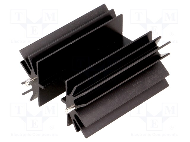 Heatsink: extruded; TO220; black; L: 50.8mm; 5.2K/W; aluminium