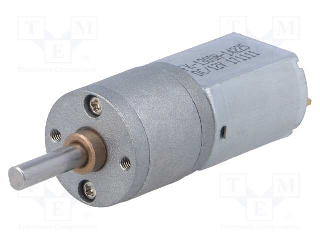 Motor: DC; with gearbox; 12VDC; 1.6A; Shaft: D spring; 57rpm