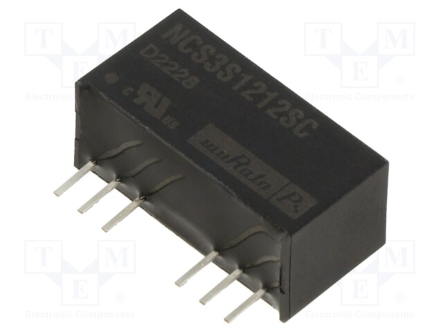 Isolated Board Mount DC/DC Converter, 4:1 Input, ITE, 1 Output, 3 W, 12 V, 250 mA