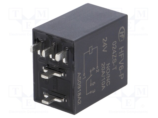 Relay: electromagnetic; SPDT; Ucoil: 24VDC; 30A; automotive; 360Ω