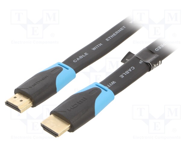 Cable; HDMI 2.0; HDMI plug,both sides; 1m; black; 30AWG; Core: CCS