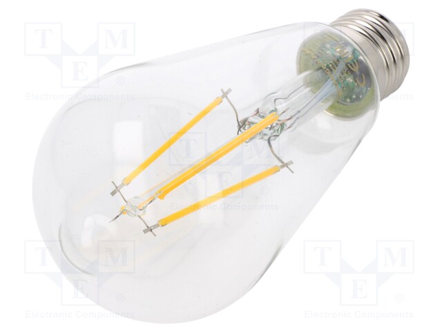 LED lamp; cool white; E27; 220/240VAC; 806lm; 7W; 300°; 2700K