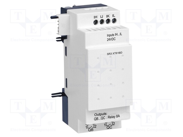 Module: extension; IN: 4; OUT: 2; 24VDC; OUT 1: relay; Zelio Logic