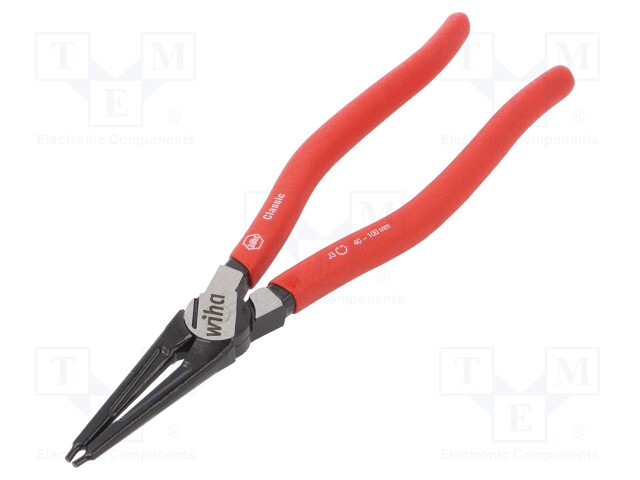 Pliers; internal circlip; Ring: internal; Pliers len: 225mm