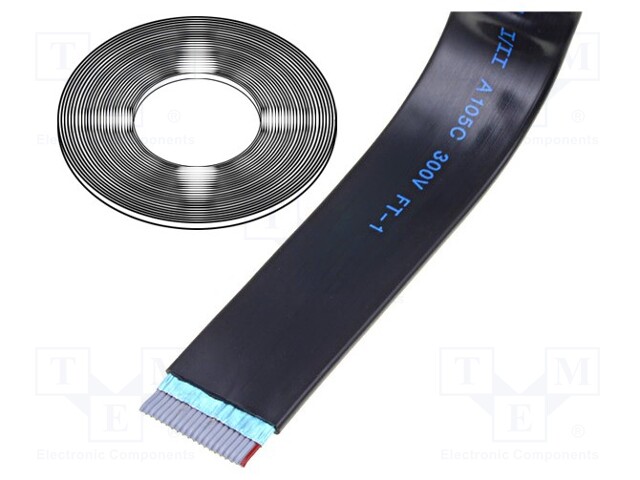 Wire: ribbon; flat; 1.27mm; stranded; Cu; 50x28AWG; Al-PET foil; PVC