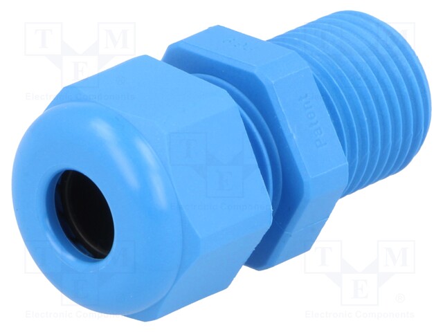 Cable gland; with long thread; PG9; IP68; Mat: polyamide; blue