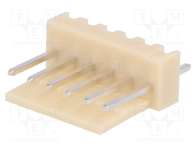 Socket; wire-board; male; NS25; 2.54mm; PIN: 6; THT; 250V; 3A; tinned