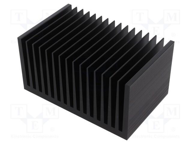 Heatsink: extruded; grilled; black; L: 100mm; W: 160mm; H: 82mm