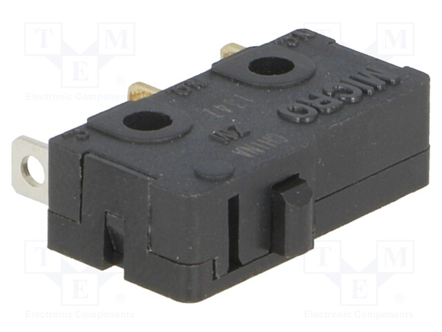Microswitch SNAP ACTION; without lever; SPDT; 0.1A/125VAC; Pos: 2