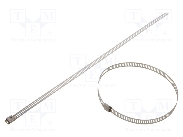 Cable tie; L: 300mm; W: 7mm; acid resistant steel AISI 316; 445N