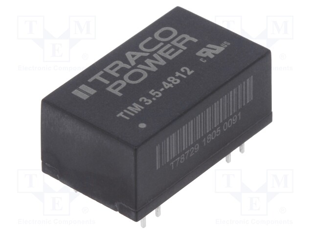 Converter: DC/DC; 3.5W; Uin: 36÷75V; 12VDC; Iout: 292mA; DIP16; 7g