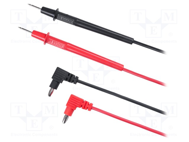 Test lead; black,red; 2pcs; 10A; 1kV; 930mm