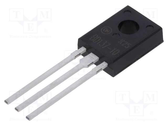 Transistor: NPN; bipolar; 60V; 1.5A; 12.5W; TO126