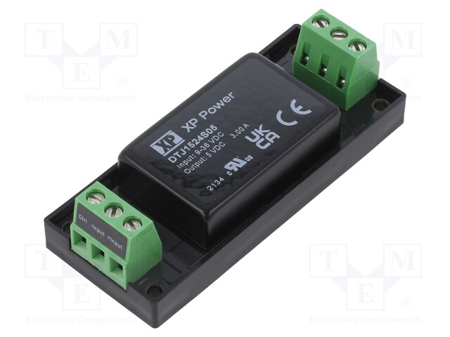 DC/DC Converter, ITE, 1 Output, 15 W, 5 V, 3 A