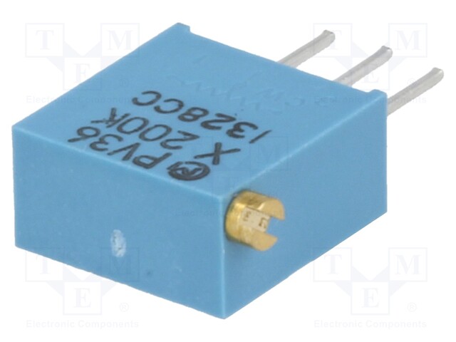 Potentiometer: mounting; vertical; 200kΩ; 500mW; THT; ±10%; linear