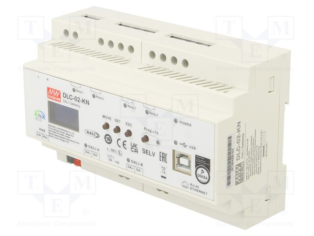 KNX/DALI gateway; DIN; -25÷45°C; Communication: KNX