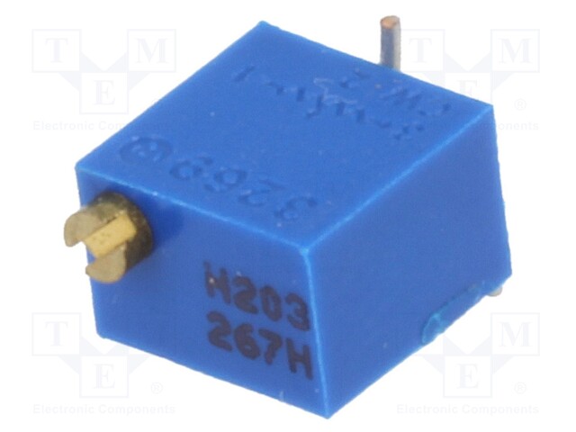 Potentiometer: mounting; vertical,multiturn; 20kΩ; 250mW; SMD