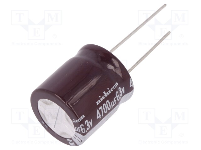 Capacitor: electrolytic; low impedance; THT; 4700uF; 6.3VDC; ±20%