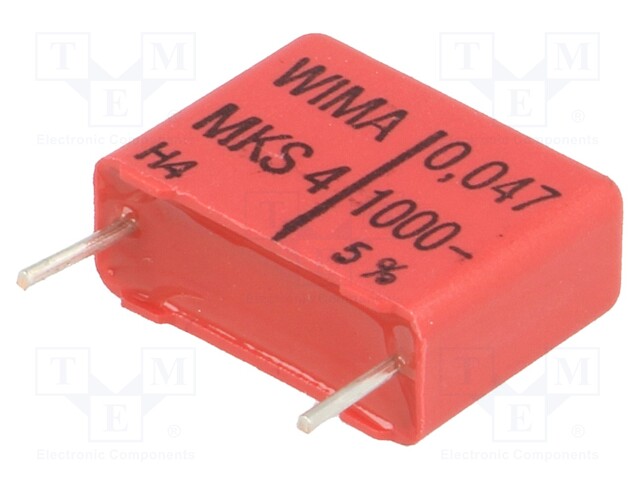 Capacitor: polyester; 47nF; 400VAC; 1kVDC; Pitch: 15mm; ±5%