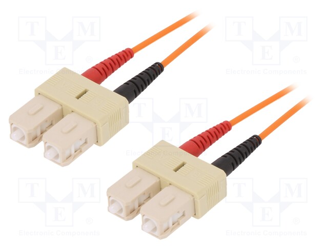 Fiber patch cord; OM1; both sides,SC; 2m; LSZH; orange