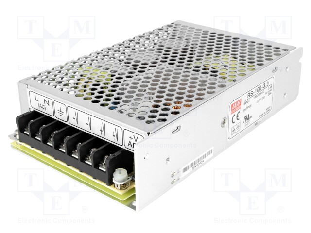 Power supply: switched-mode; modular; 66W; 3.3VDC; 159x97x38mm