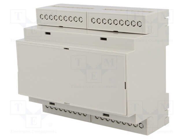 Enclosure: for DIN rail mounting; Y: 90.2mm; X: 106.25mm; Z: 57.5mm