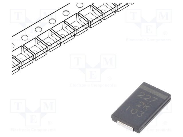 Capacitor: polymer; 220uF; 2VDC; Case: W; 2917; ESR: 9mΩ; SMD; ±20%