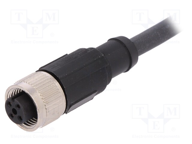 Connection lead; M12; PIN: 4; straight; 2m; plug; 250VAC; 4A; 250VDC