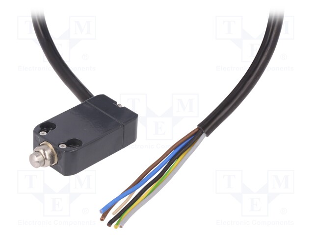 Limit switch; pin plunger Ø8mm; NO + NC; 10A; max.250VAC; lead 2m