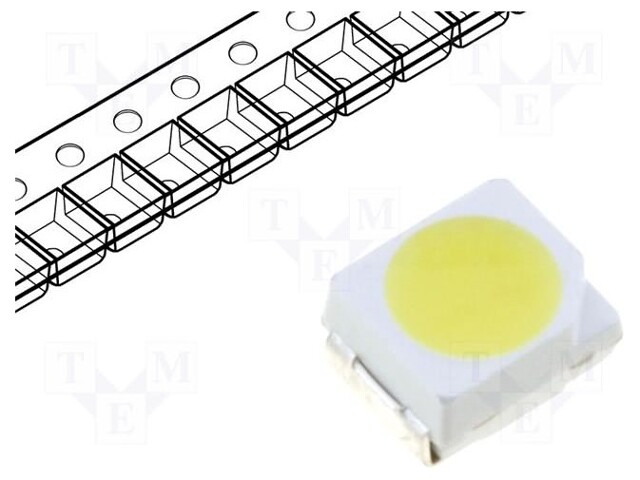 LED; SMD; 3528,PLCC2; white neutral; 1400÷2500mcd; 120°; 20mA