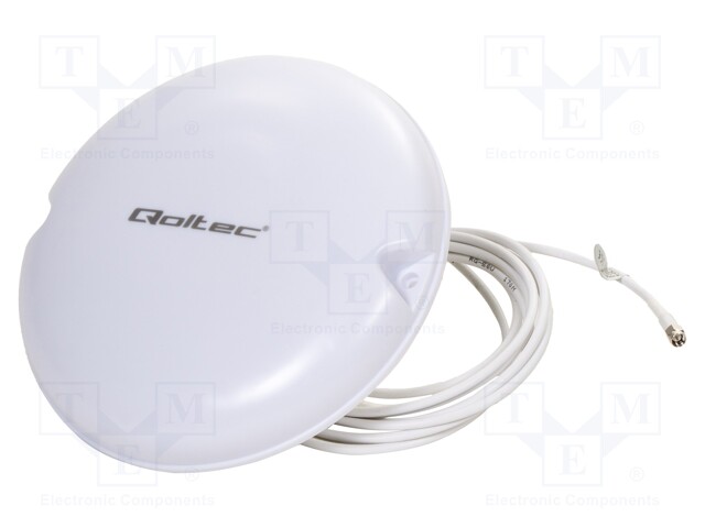 Antenna; white; SMA; 50W; 3.3÷3.8GHz; 50Ω; 3m; 5dBi; -40÷50°C; RG58/U