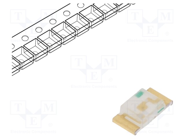 LED; SMD; 1206; blue; 40÷100mcd; 3.2x1.6x0.75mm; 150°; 3.3÷4V; 20mA