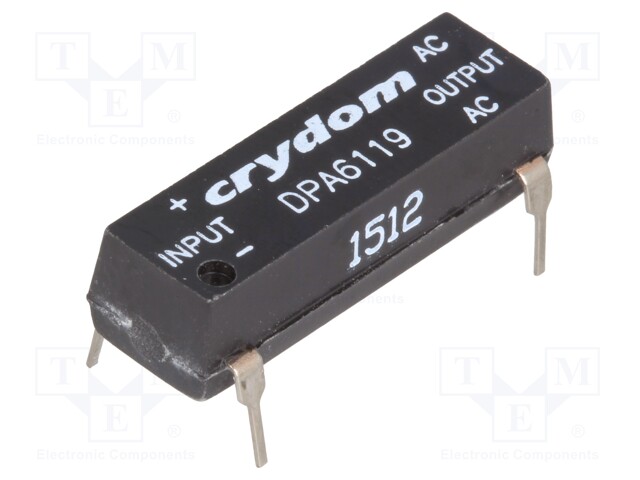 Relay: solid state; Ucntrl: 3.5÷10VDC; 1A; 20÷280VAC; THT; DIP