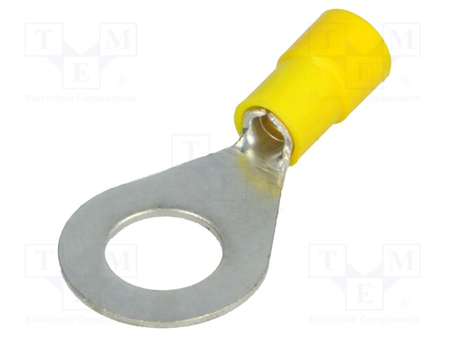 Ring terminal; M10; Ø: 10.5mm; 4÷6mm2; crimped; for cable; tinned