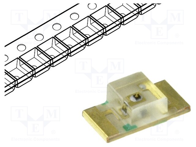 LED; SMD; 1206; green; 20÷50mcd; 3.2x1.6x1.05mm; 120°; 2.1÷2.5V