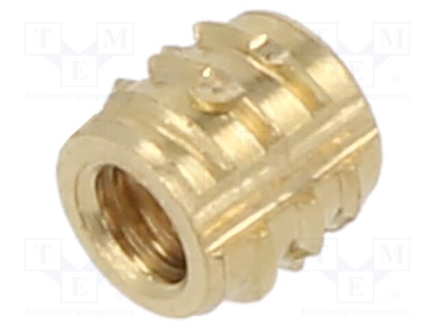 Threaded insert; brass; M2,5; BN: 37915; L: 4mm; TRISERT®