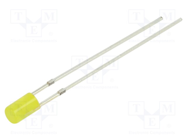 LED; 3mm; yellow; 68÷100mcd; 140°; Front: flat; 1.8÷2.6V; -30÷85°C