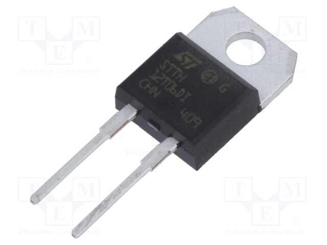 Diode: rectifying; THT; 600V; 12A; Package: tube; TO220ACIns; 23ns