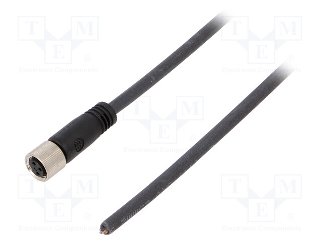 Connection lead; M8; PIN: 3; straight; 10m; plug; 60VAC; 4A; -25÷80°C