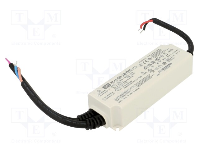 Power supply: switching; LED; 60W; IP67; XLN-60; -25÷90°C; OUT: 1