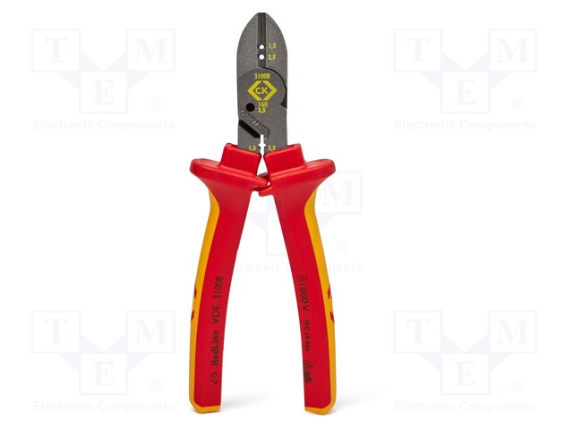 Pliers; side,cutting,insulated; 160mm